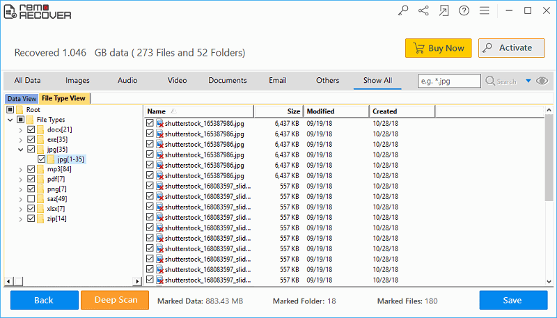 Windows File Restore - Recovered Data
